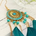 thumbnail image 7 of Xinyolin Vintage Golden Chain Feather Tassel Pendant Hook Earrings, Casual Charm Jewelry, 7 of 7