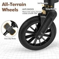 thumbnail image 2 of INFANS Wagon Stroller for 2 Kids, Collapsible Adjustable Push Pull Handle Bar, 2 Seater Stroller Wagon with Removable Canopy Snack Tray, Comfortable Drop-Down footwell and Upholstered Seats, 2 of 10