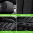 thumbnail image 3 of AFUNTIO Leather 5 Seat Covers for Honda 99% Models,Car Seat Cushions Full Set,Waterproof Car Sit Protectors,Nonslip Interior Accessories(Solid Black), 3 of 6