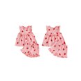 thumbnail image 2 of BemeyourBBs Toddler Baby Girls Summer Clothes 2 Pieces Outfit Strawberry Cherry Heart Sleeveless Crew Neck Ruffle Shirt Tank Top and Shorts Set, 2 of 8