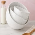 thumbnail image 3 of 3-Piece Marbled Mixing Bowl Set with Pour Spouts and Ergonomic Handles Nesting Kitchen Bowls for Baking Prepping Serving, 3 of 5