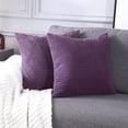 thumbnail image 4 of Deconovo Corduroy Fundas de cojines Juego de 4 – Machine Washable Home Decor for Sofa, Dormitorio | Royal Purple, 18x18 Inch, 4 of 7