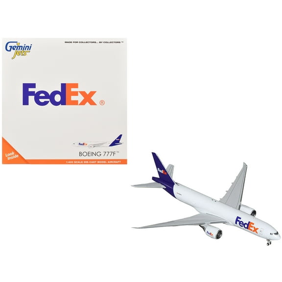 Boeing 777F Commercial Aircraft "FedEx (Federal Express)" (N895FD) White with Purple Tail 1/400 Diecast Model Airplane by GeminiJets