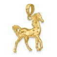 thumbnail image 5 of FB Jewels 14K Yellow Gold 3D Horse - Standing High Polish Pendant, 5 of 5