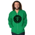 thumbnail image 5 of Lion Jungle Symbolic Spirit Animal Zip Up Hoodie Men's Women's Brisco Brands 2X, 5 of 6