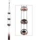 thumbnail image 1 of Temple wind chime, red copper wind chimes with 3 bells, Feng Shui wind chimes for home outdoor decoration, a large memorial wind chime for someone who, 1 of 5