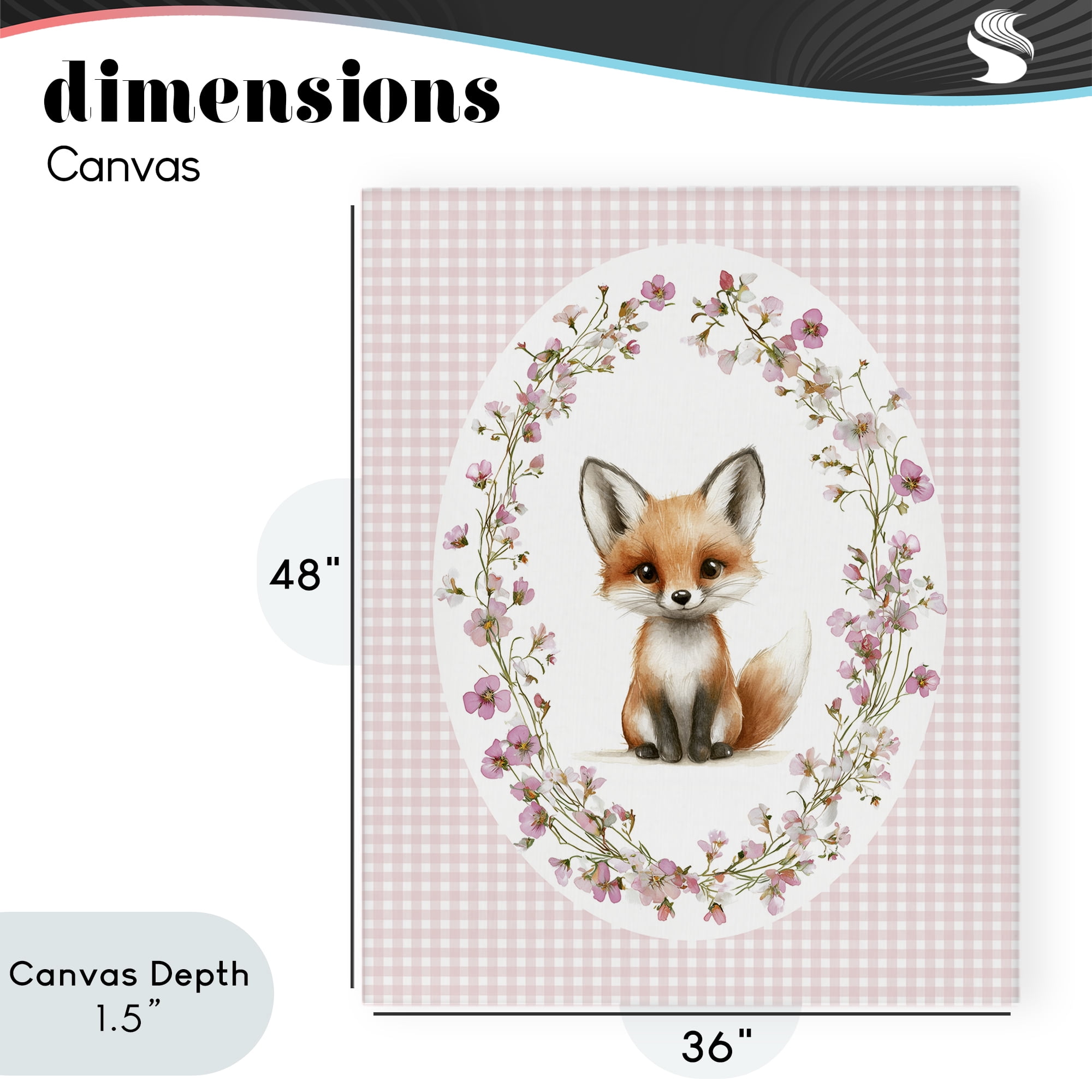 Stupell Industries Fox with Cherry Blossoms Canvas Wall Art, design by Christine Simpson Art