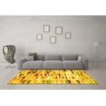 thumbnail image 3 of Ahgly Company Indoor Square Abstract Yellow Contemporary Area Rugs, 4' Square, 3 of 4