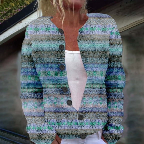 Pyhlmscde Women's Cute Open Front Button Down Long Sleeve Cardigan Sweater, Cardigan Sweaters for Women, Womens Winter Clothes, Womens Cardigan Sweaters