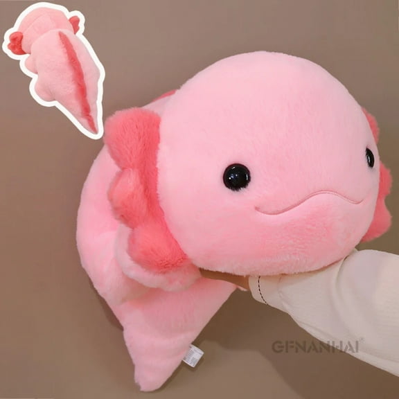 45/60CM Cute Axolotl Stuffed Plush Toy Real Life Simulation Ambystoma Mexicanum Dinosaur Animal Model Plush Doll Birthday Gifts