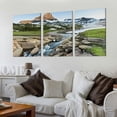 thumbnail image 2 of SHANXI Glacier National Park Wall Art Vintage Mountain River Prints Nature Landscape Artwork Nature Scenery Canvas Picture for Living Room Bedroom Office Home Decorations 12"x16"x3pcs, 2 of 6