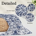 thumbnail image 6 of Navy Blue Boho Standard Size Pillow Cover, Pillowcase Protectors with Zipper, Breathable Decorative Throw Pillow Case Cover, Ehtnic Abstract Art Modern Geometric Pillow Shams for Couch Sofa 20x26Inch, 6 of 8