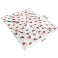 thumbnail image 4 of Red Strawberry Plants Fruit Dot White Pattern Blanket,Comfortable Soft Lamb Wool Throw Blanket,All Season,Warm Lightweight Blankets for Sofa Bed Couch Living Room Chair,60"x80", 4 of 4