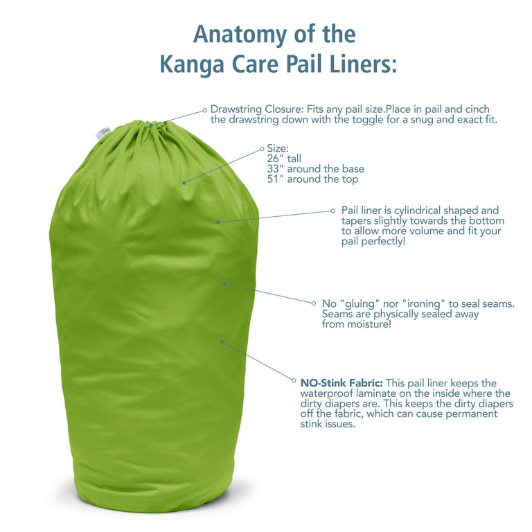 Ubbi Diaper Pail XL Reusable Diaper Pail Liner Seam Sealed Wet