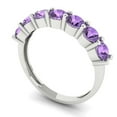 thumbnail image 2 of 1.19 ctw Wedding Band for Women - 14K White Gold Simulated Alexandrite Stackable Eternity Ring, 2 of 6