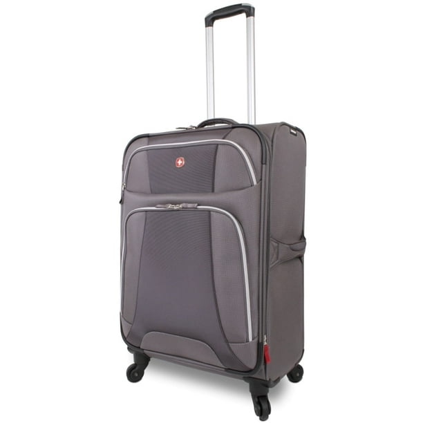 Wenger  Monte Leone Grey 24.5-inch Medium Expandable Spinner Upright Suitcase