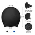 thumbnail image 4 of Gorro de baño extragrande para rastas que protege las orejas de los pelos largos Gorros de buceo de silicona, 4 of 4