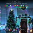 thumbnail image 2 of RGB Christmas Lights, 164ft 498 LED Smart String Lights App Controlled, Dimmable Color Changing Christmas Lights, Xmas Tree Lights Work with Alexa & Google Home, 2 of 15