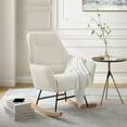 thumbnail image 6 of Cru Linen Rocking Armchair, Beige, 6 of 7