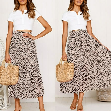 Leg Avenue Leopard Skirt - Women High Waist Leopard Print Bodycon Casual Clubwear Slim Mini Skirt Leopard Print S