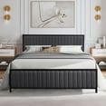 thumbnail image 6 of Taomika Queen Size Modern Faux Leather Upholstered Platform Bed, Grey Bed Frame, 6 of 7