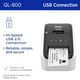 thumbnail image 2 of Impresora de etiquetas profesional de alta velocidad Brother RQL-800 (Q L800), color blanco, 2 of 3