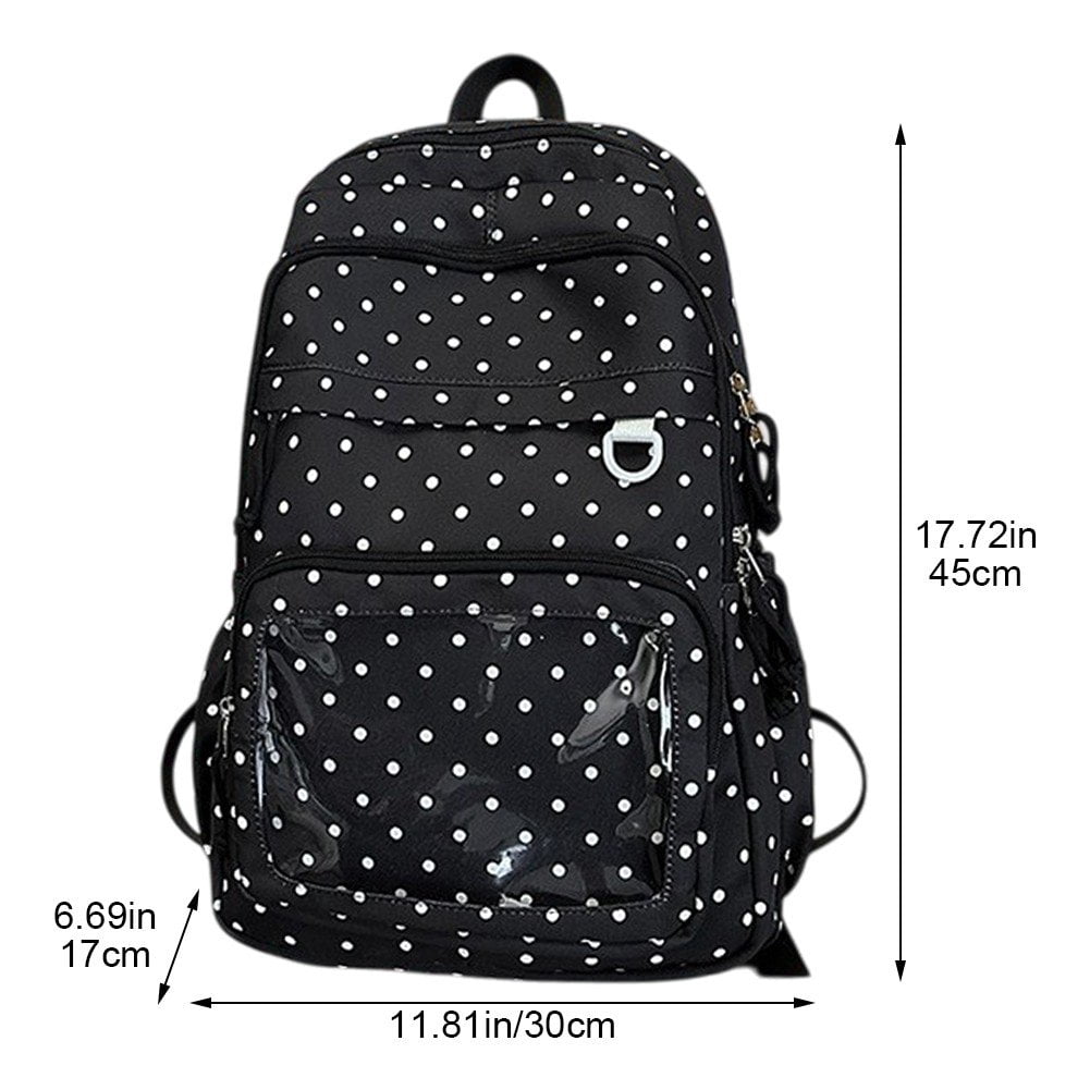 Slccxzc Polka Dots Ita Backpack, Pin Display Bag for Anime Events