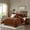 Rust, variant on Lanco 7 Piece Rust Comforter Set , Queen Size Corduroy Peicework Bedding , All Season Bedding Set , Bed Skirt, Pillows & Shams
