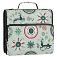thumbnail image 2 of DIXRUYEE Zipper Binder trapper keeper Documents Organized Festive Folk Reindeer Roundel Printed, 2 of 8