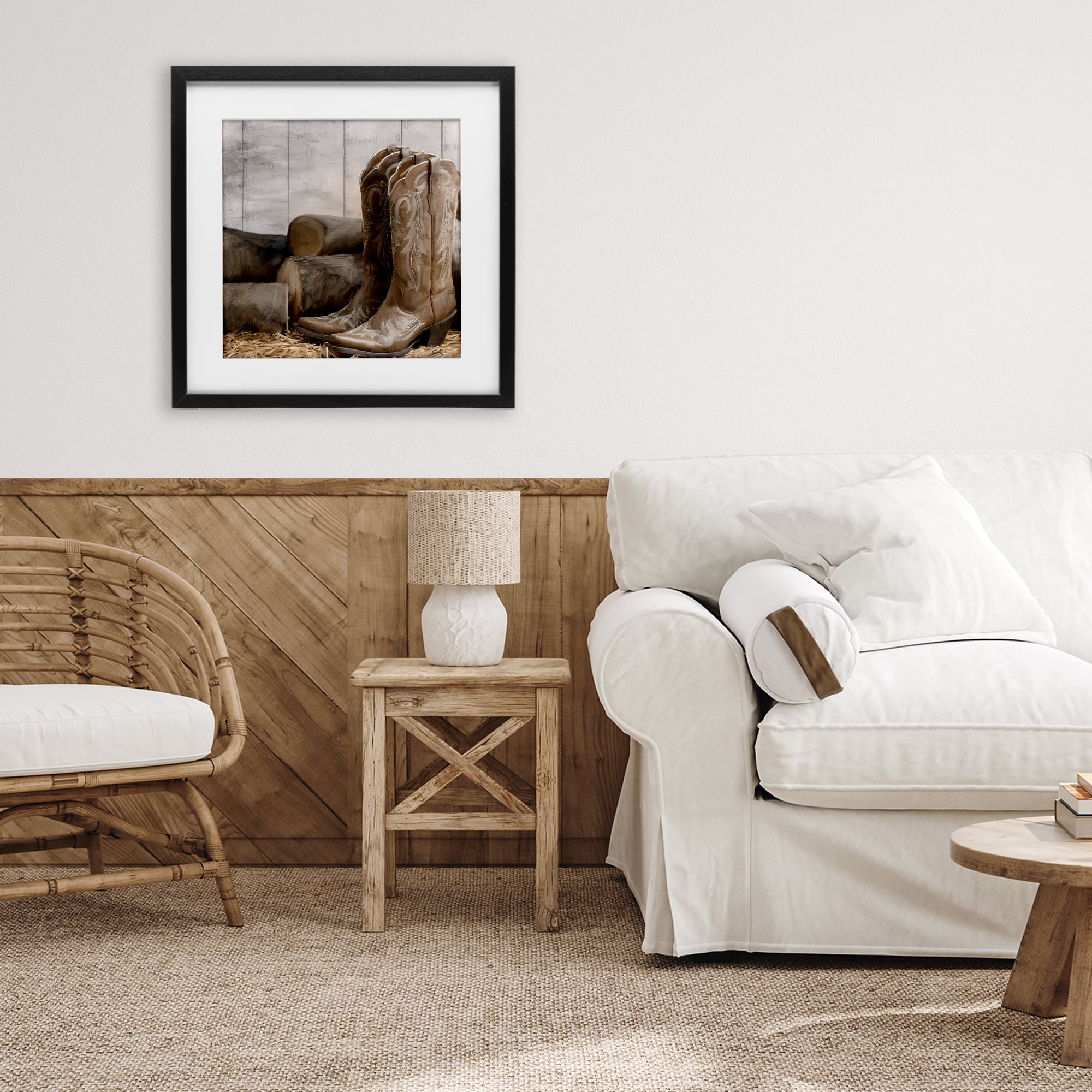 Stupell Industries Kick Off Your Boots Black Framed Print Under Glass, design by Kim Allen