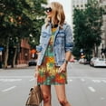 thumbnail image 4 of Balery Colorful Hawaii Palms Vestidos de verano para mujer con estampado: vestido holgado sin mangas, vestido playero informal y cómodo para días calurosos., 4 of 7