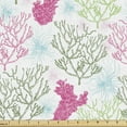 thumbnail image 1 of Coral Sofa Upholstery Fabric by the Yard, Colorful Design Repetitive Underwater Seaweeds, Decorative Fabric for DIY & Home Accents, 2 Yards, Pink Multicolor by Ambesonne, 1 of 4