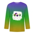 thumbnail image 3 of TIMIFIS Mardi Gras Chemises à Manches 3/4 pour Hommes Décontractées Amples Classiques Imprimés de Carnaval Col Rond T-Shirt Léger Fête de Vacances Hauts, 3 of 3