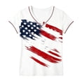 thumbnail image 3 of DHFJKG 250 Years Anniversary USA Shirts For Women Short Sleeve V Neck T Shirt American Flag Print 4Th Of July Independence Day Tee Top, 3 of 3
