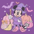 thumbnail image 2 of Girls Minnie Mouse Halloween Witch Costume Bow Pumpkins T Shirt, 2 of 4