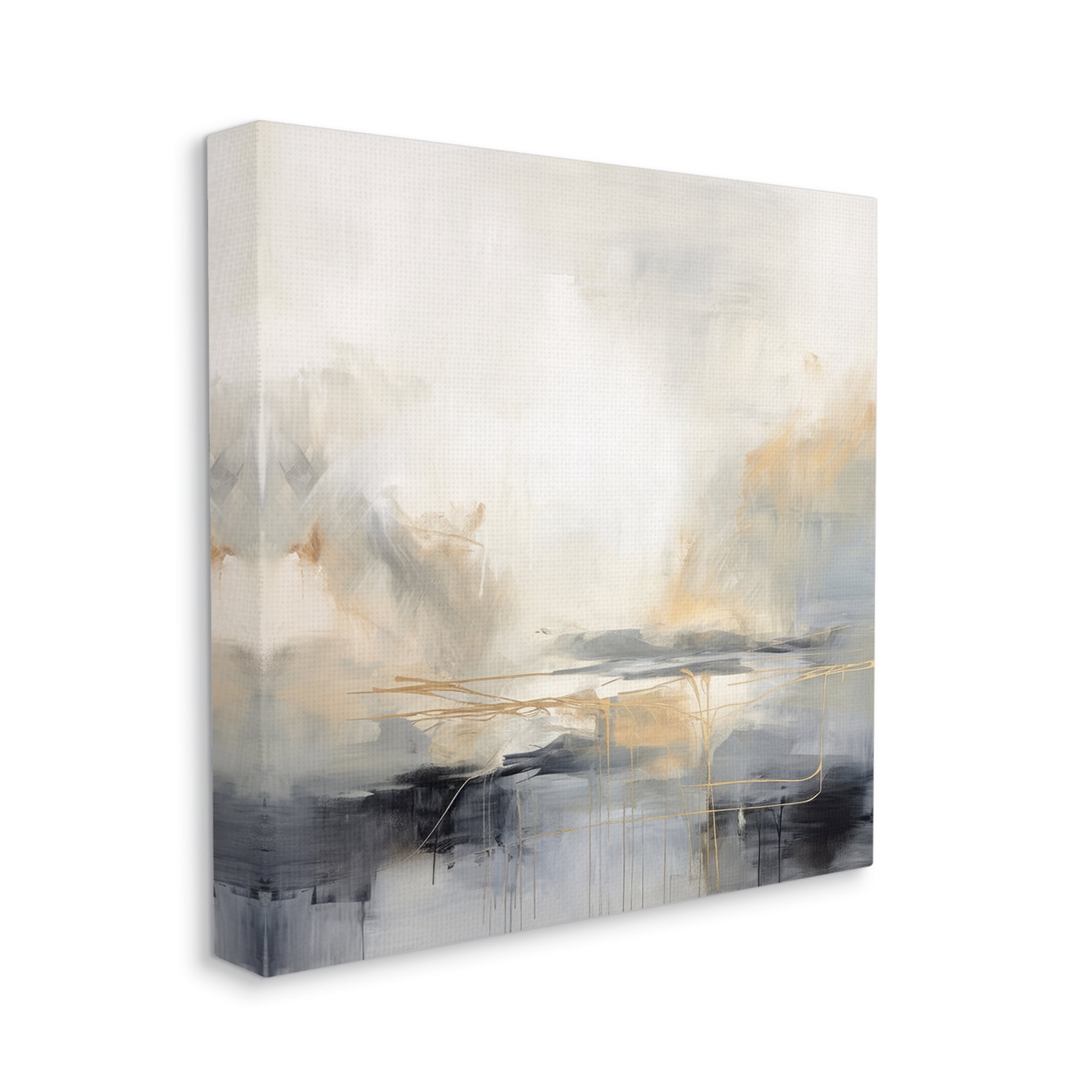 Stupell Industries Grey & Glam Landscape Abstract Painting Gallery Wrapped Canvas Art Print Wall Art, 24 x 24