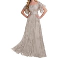 thumbnail image 4 of Encaje Vestidos De Madrina Mangas Largas - Vestidos De Noche Formales Boda, 4 of 5