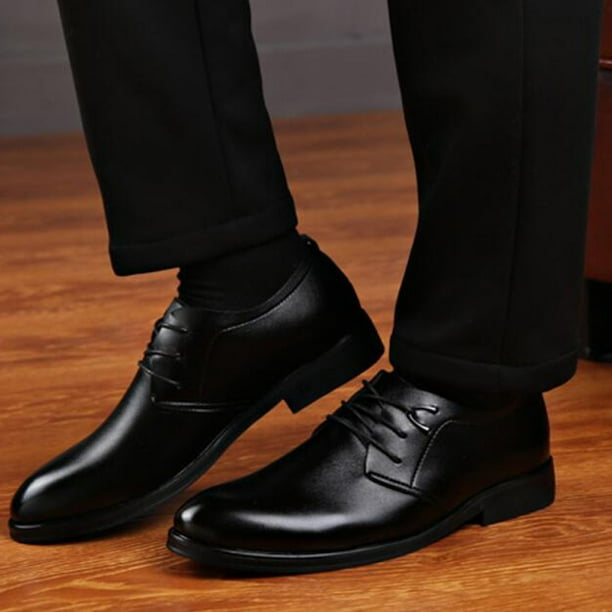 jovati Mens Business Leather Shoes Casual Comfortable Wedding Shoe Male Suit Shoes
