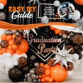 thumbnail image 4 of Kit de arco de globos SHERYL DECOR naranja, negro y blanco con bonificación, 4 of 9