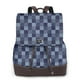 thumbnail image 1 of Easygdp Blue Gingham Buffalo Check Mochila de Cuero para Mujeres, Bolso de Hombro, Bolsos de Mano de Moda para Trabajo y Viajes, 1 of 4