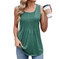 thumbnail image 1 of Top sin mangas de cuello redondo y corte holgado para mujer: camiseta sin mangas informal de verano, color liso, material de poliéster, tallas S-XXL, perfecto para combinar con otras prendas., 1 of 5