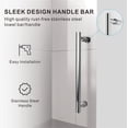 thumbnail image 6 of UKS04-50-55 Inch x 80 Inch Sliding Frameless Shower Door, 3/8" Tempered Glass with Easy-Cleaning Coating, Stainless Steel Rollers & SGCC-Certified Stability, 6 of 7
