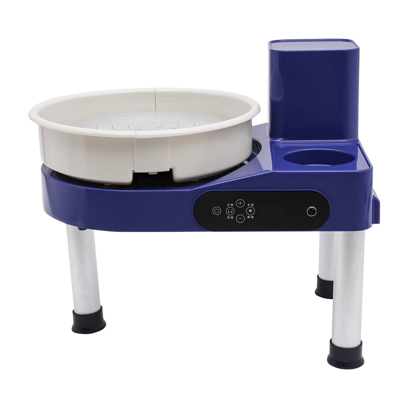 Pottery Machine with LCD Touch Screen, Desktop Floor Dual Use Pottery Wheel, Turntable Clamp Included, Stepless Variable Speed Motor, Touch Screen and Foot Pedal Dual Control, Clay Throwing Tool