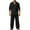 Black, variant on cllios Mens Cotton Linen Sets 2 Piece Outfits Long Sleeve Casual Button Down Henley Shirts and Lounge Pants Sets Summer Beach Wedding Sets