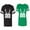 Men Black / Women Green, variant on Papa Mama Buck Matching Couple Cotton Jerseys (Men Black / Women Green) (Men XXXL / Women XXL)