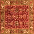 thumbnail image 1 of Ahgly Company Indoor Square Oriental Orange Traditional Area Rugs, 3' Square, 1 of 4