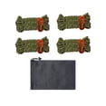 thumbnail image 1 of 4 piezas de cuerdas reflectantes para acampar Guylines con bolsa de almacenamiento accesorios al aire libre De color verde oscuro, 1 of 8