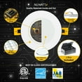 thumbnail image 3 of NUWATT 6 Pack, 4 Inch Ultra-Thin LED Recessed Lighting, 5CCT 2700K/3000K/3500K/4000K/5000K Selectable, 630LM, 9W, IC Rated, Dimmable Slim Panel Light, White Trim Canless Wafer With Junction Box, ETL, 3 of 9