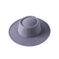thumbnail image 1 of Faithtur Female Hat, ts Solid Color Flat-Top Cap Blower Hat Woolen Cap Fedoras, 1 of 5