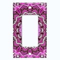 thumbnail image 5 of Metal Light Switch Plate Cover Purple Mandala Ice Flower Tile Pattern MDL051, 5 of 13
